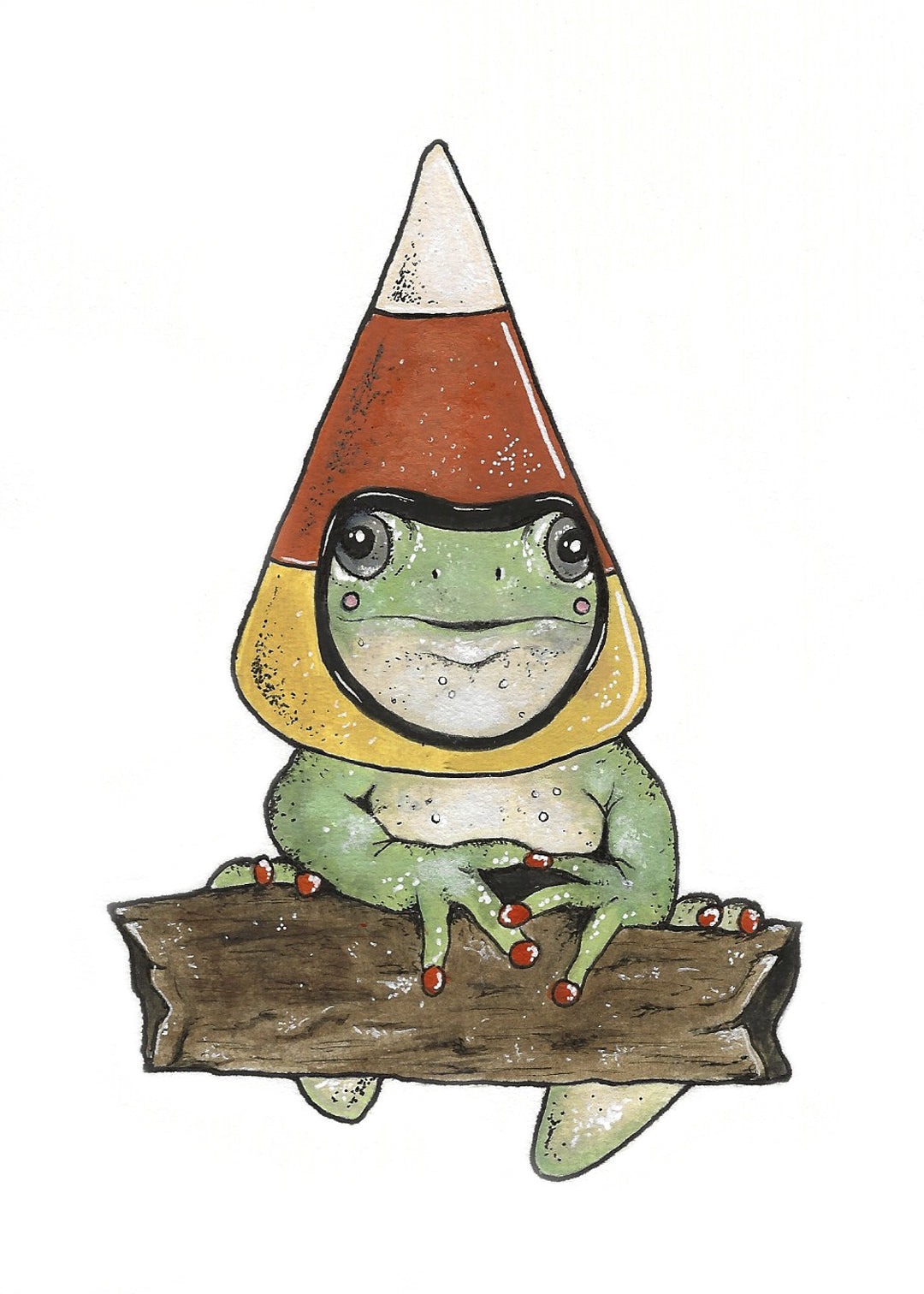 Candy Corn Frog Fine Art Print