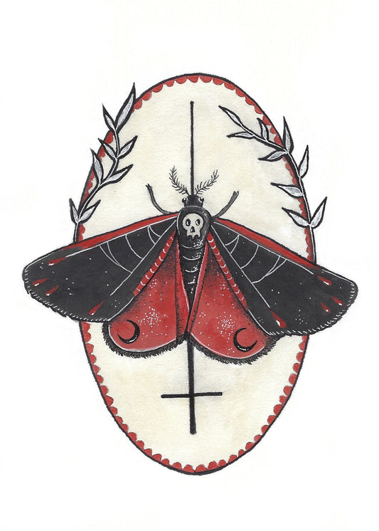 Goth Moth Fine Art Print